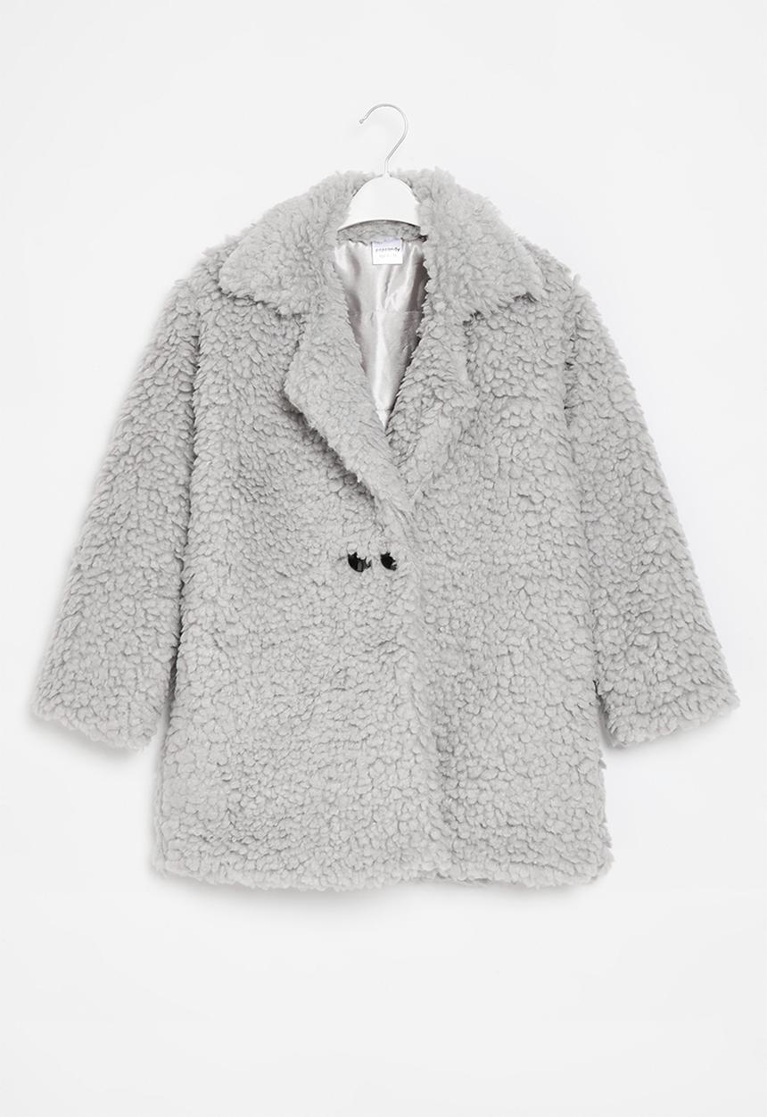 Pop Candy - Teddy coat - grey
