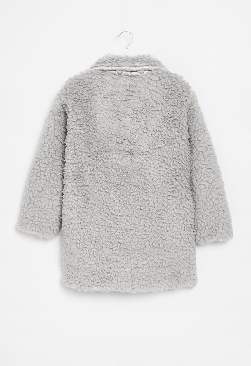 Pop Candy - Teddy coat - grey