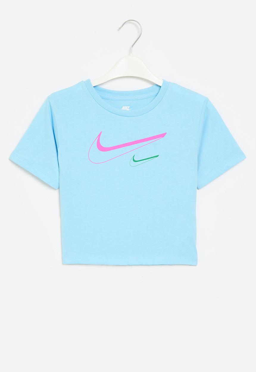 Nike - Nkg swoosh logo boxy tee - aquarius blue
