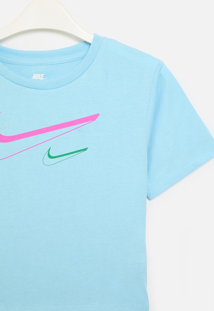 Nike - Nkg swoosh logo boxy tee - aquarius blue