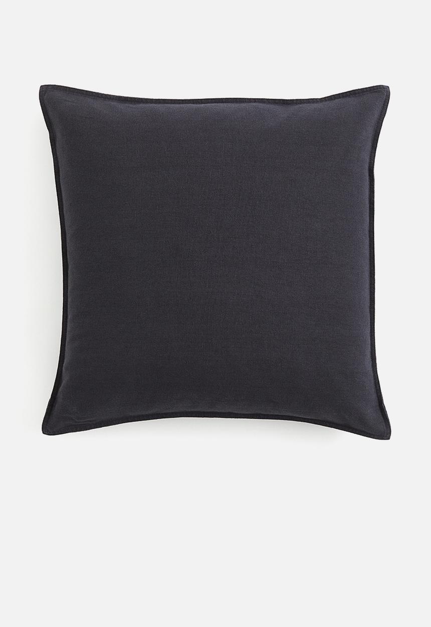 H&M - Linen-blend cushion cover - dark grey
