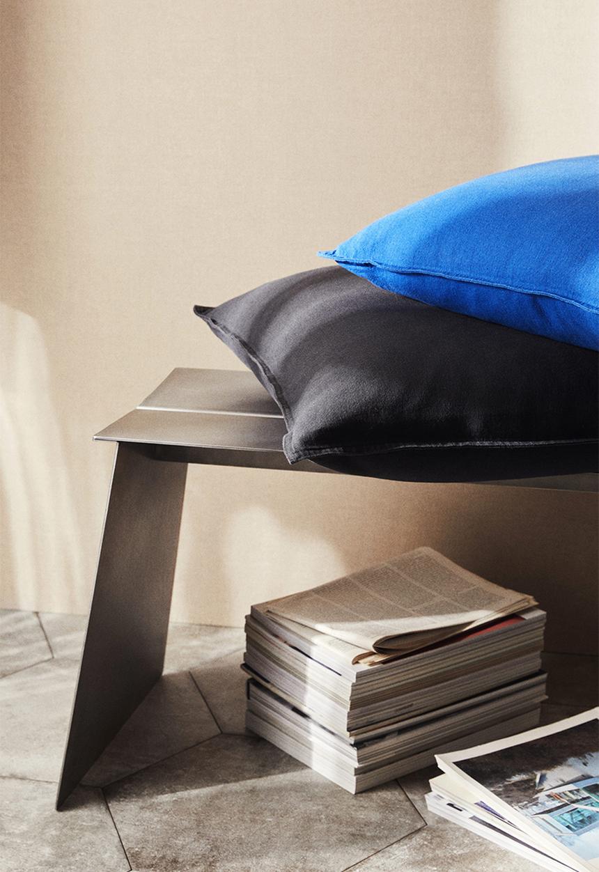 H&M - Linen-blend cushion cover - dark grey