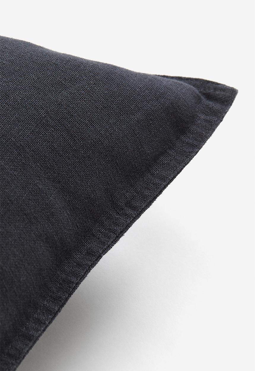 H&M - Linen-blend cushion cover - dark grey
