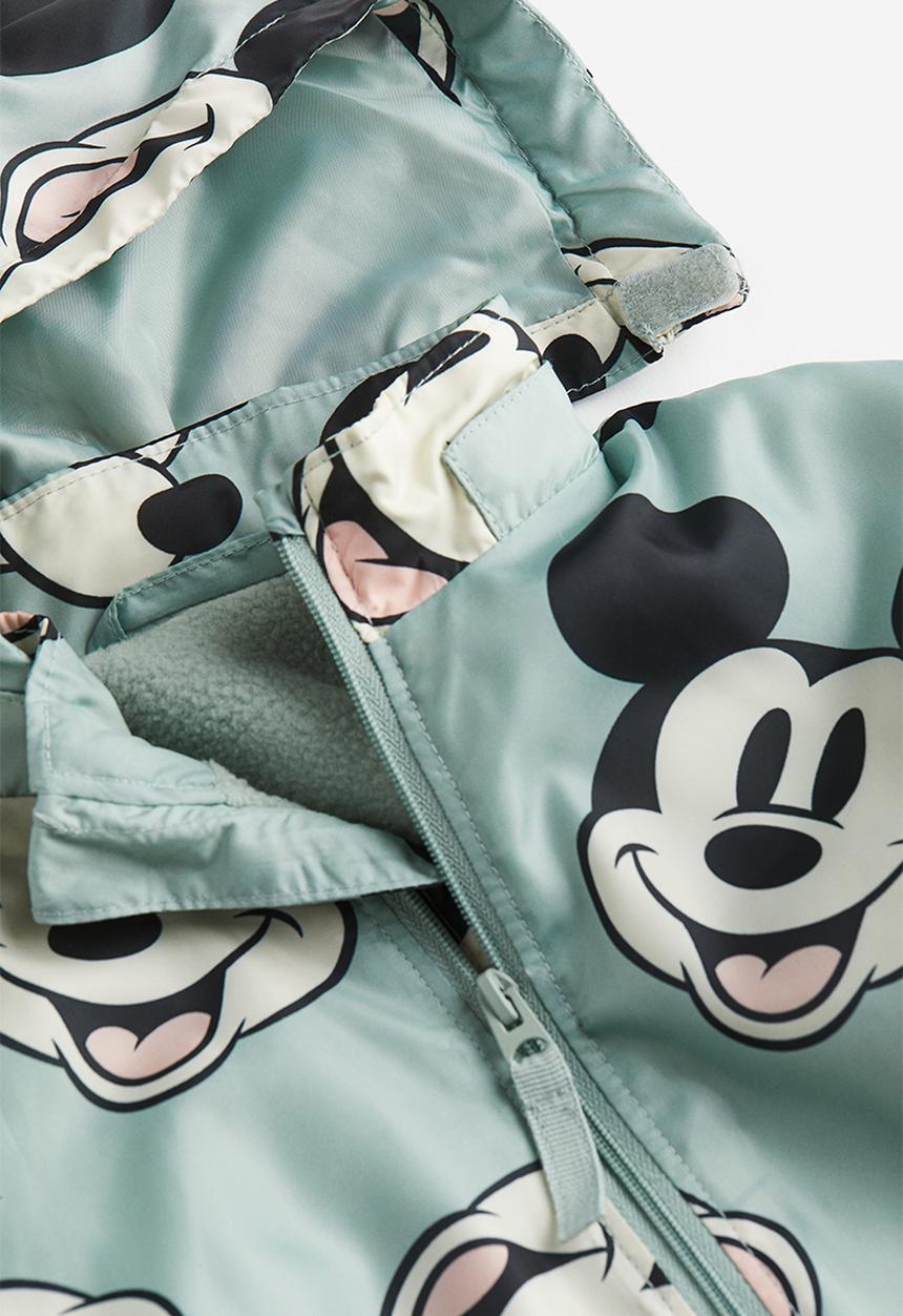 H&M - Hooded jacket - light turquoise mickey mouse