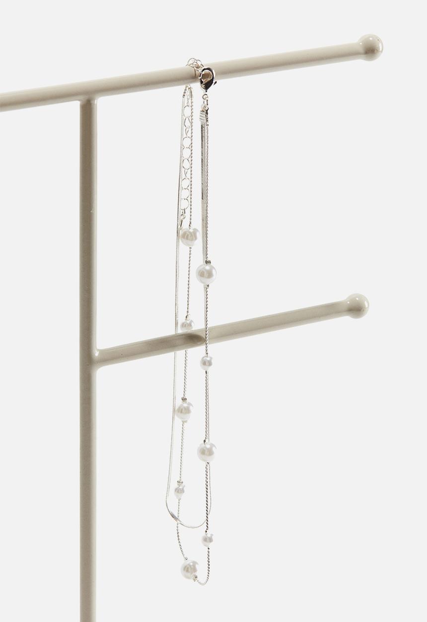 H&M - Metal jewellery stand - light beige