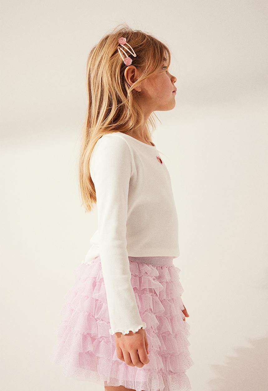 H&M - Ribbed jersey top - white