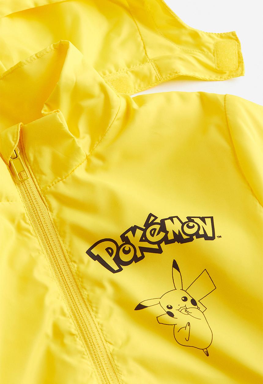 H&M - Printed windbreaker - bright yellow pokémon
