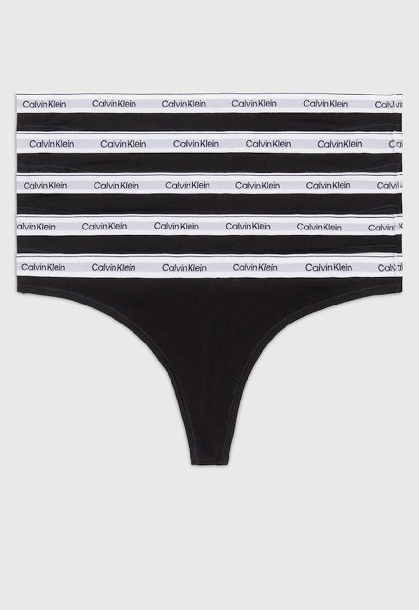 Calvin Klein - Thong 5 Pack SP24 - Black