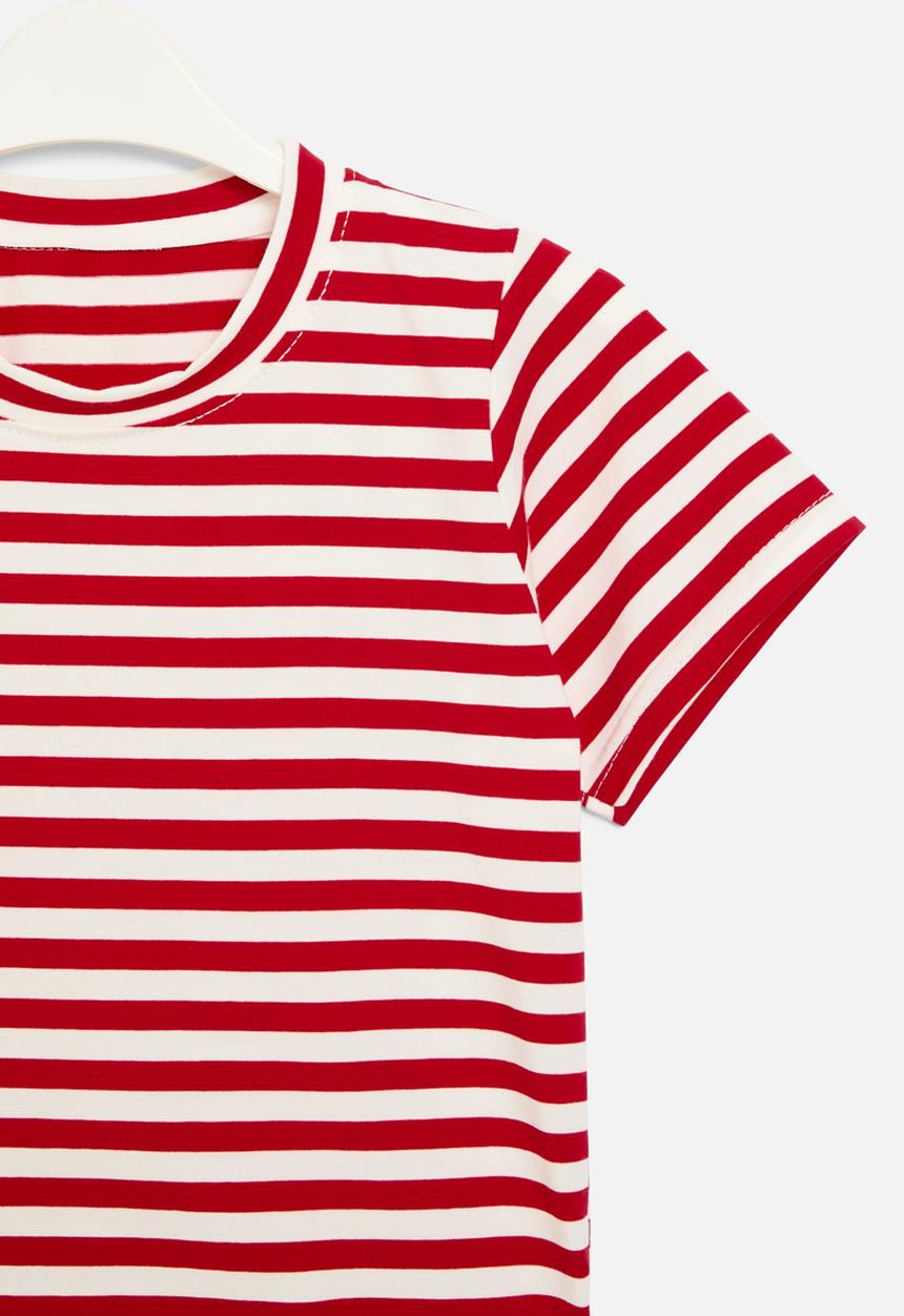 Pop Candy - Striped tee - red & white
