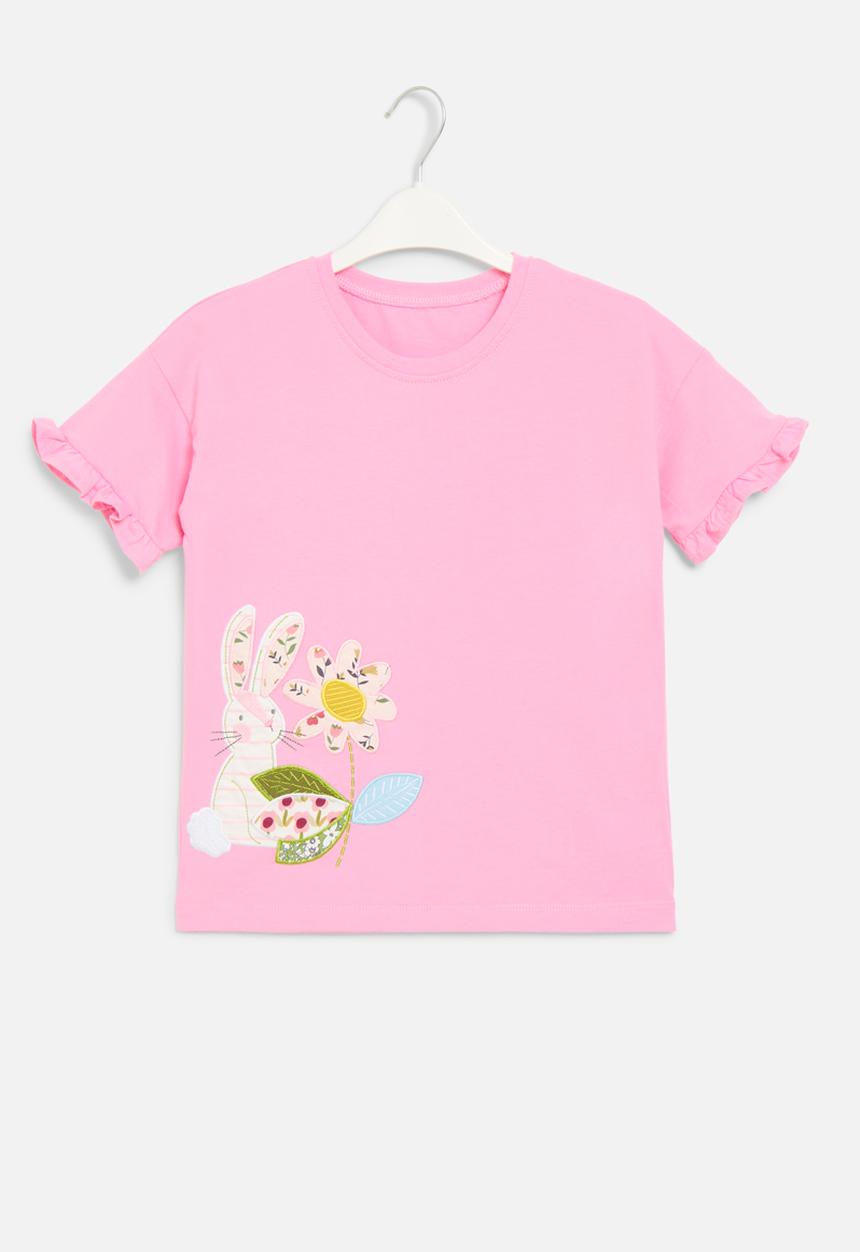 Pop Candy - Ruffle sleeve tee - pink