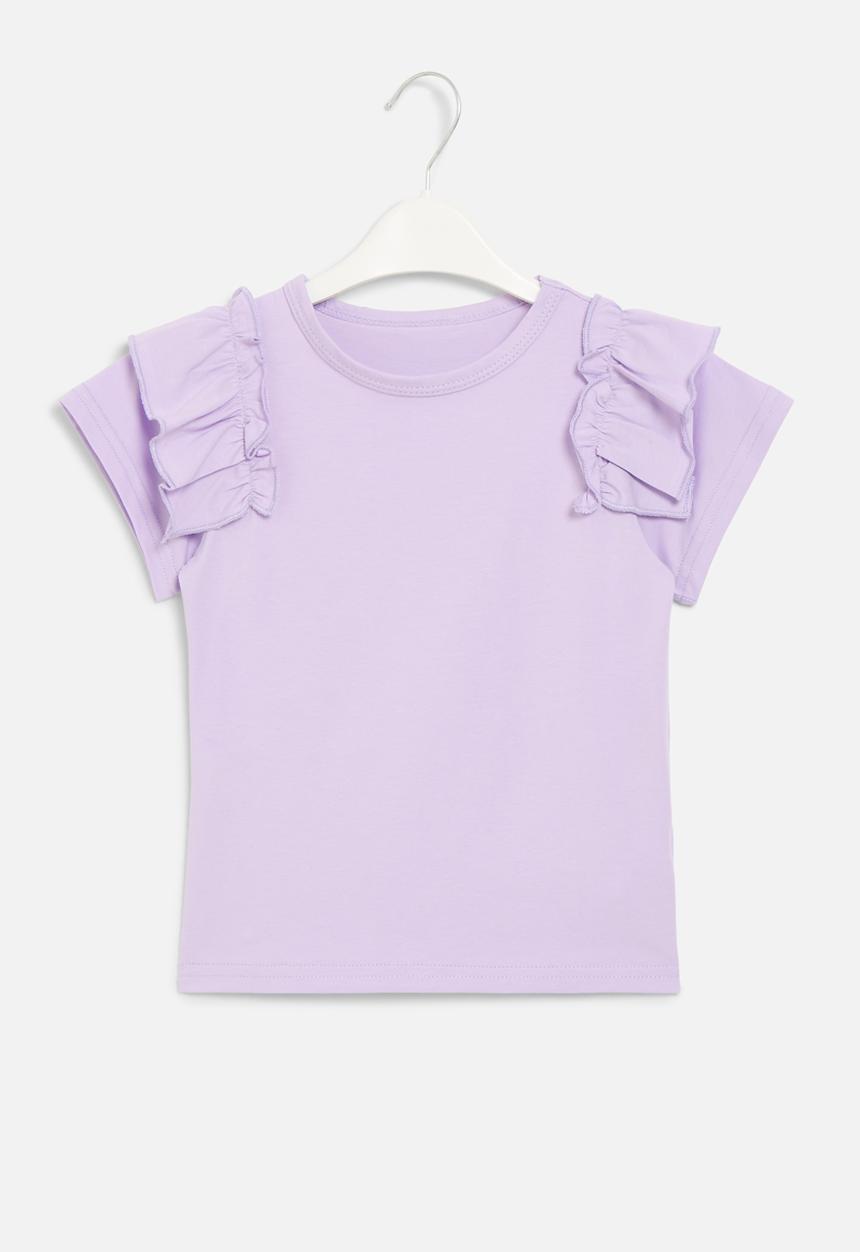 Pop Candy - Ruffle sleeve tee - purple
