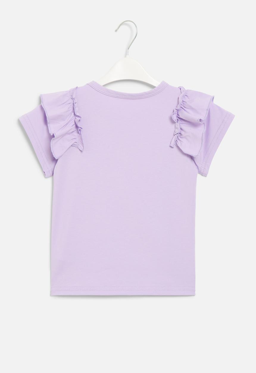 Pop Candy - Ruffle sleeve tee - purple