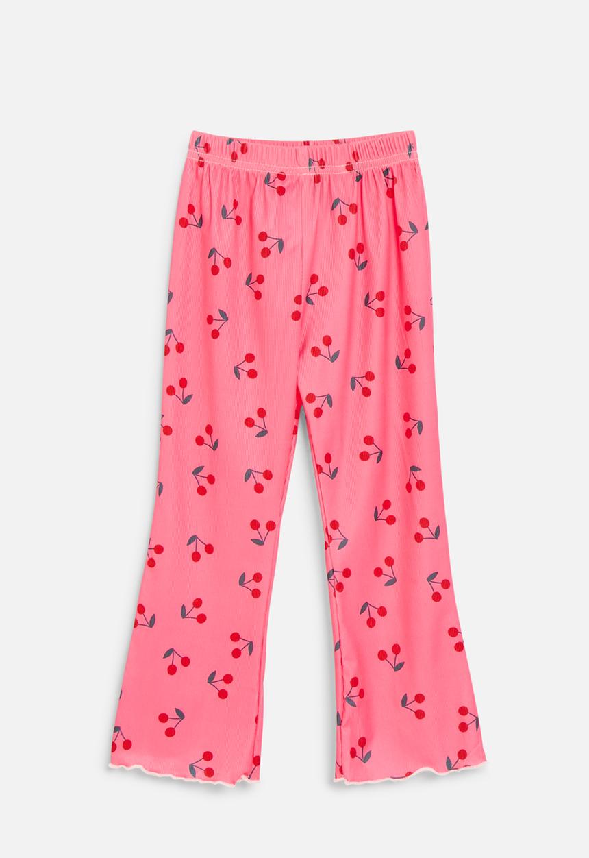 Pop Candy - Printed bootleg pants - pink