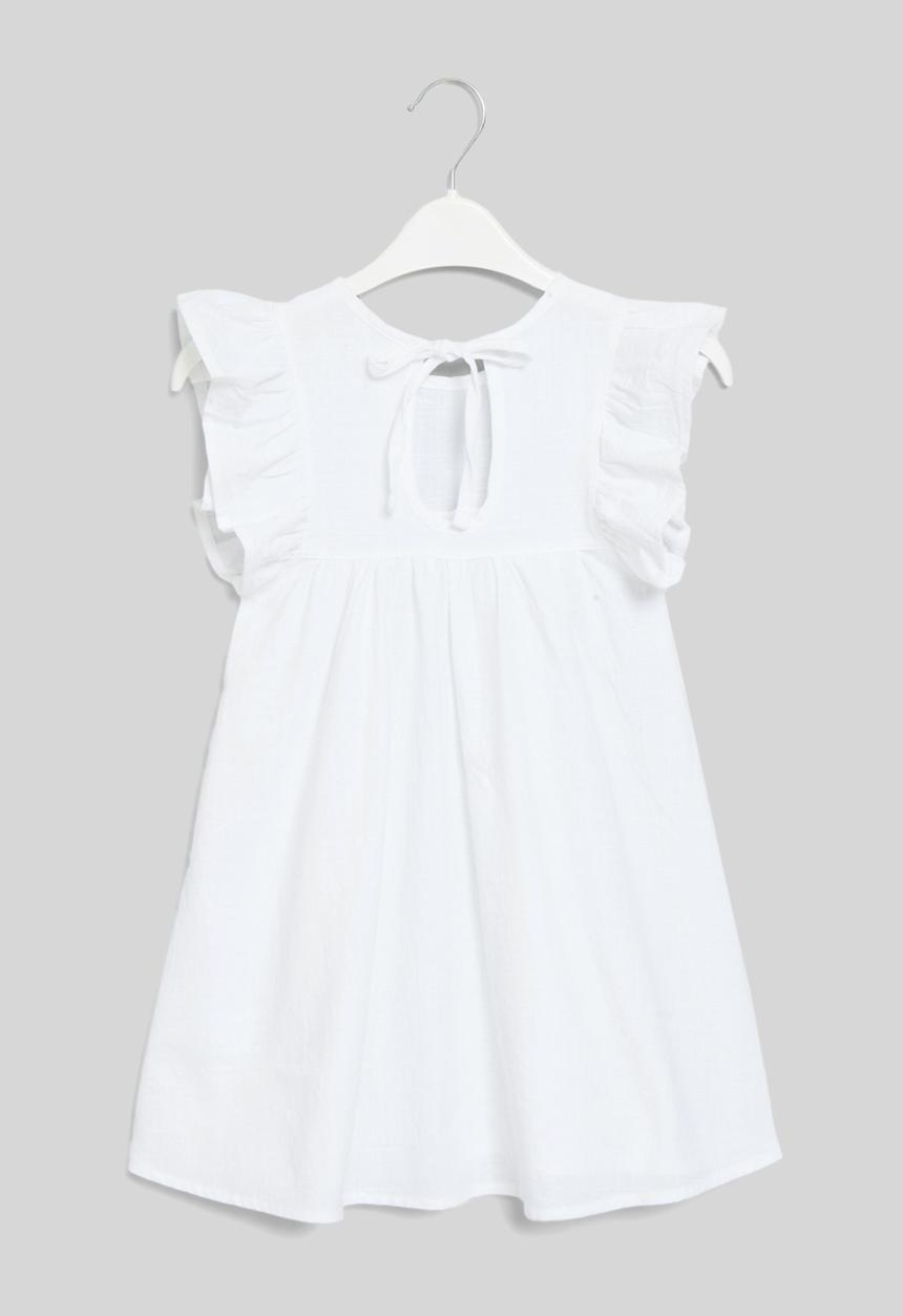Pop Candy - Frilled sleeve dress - white