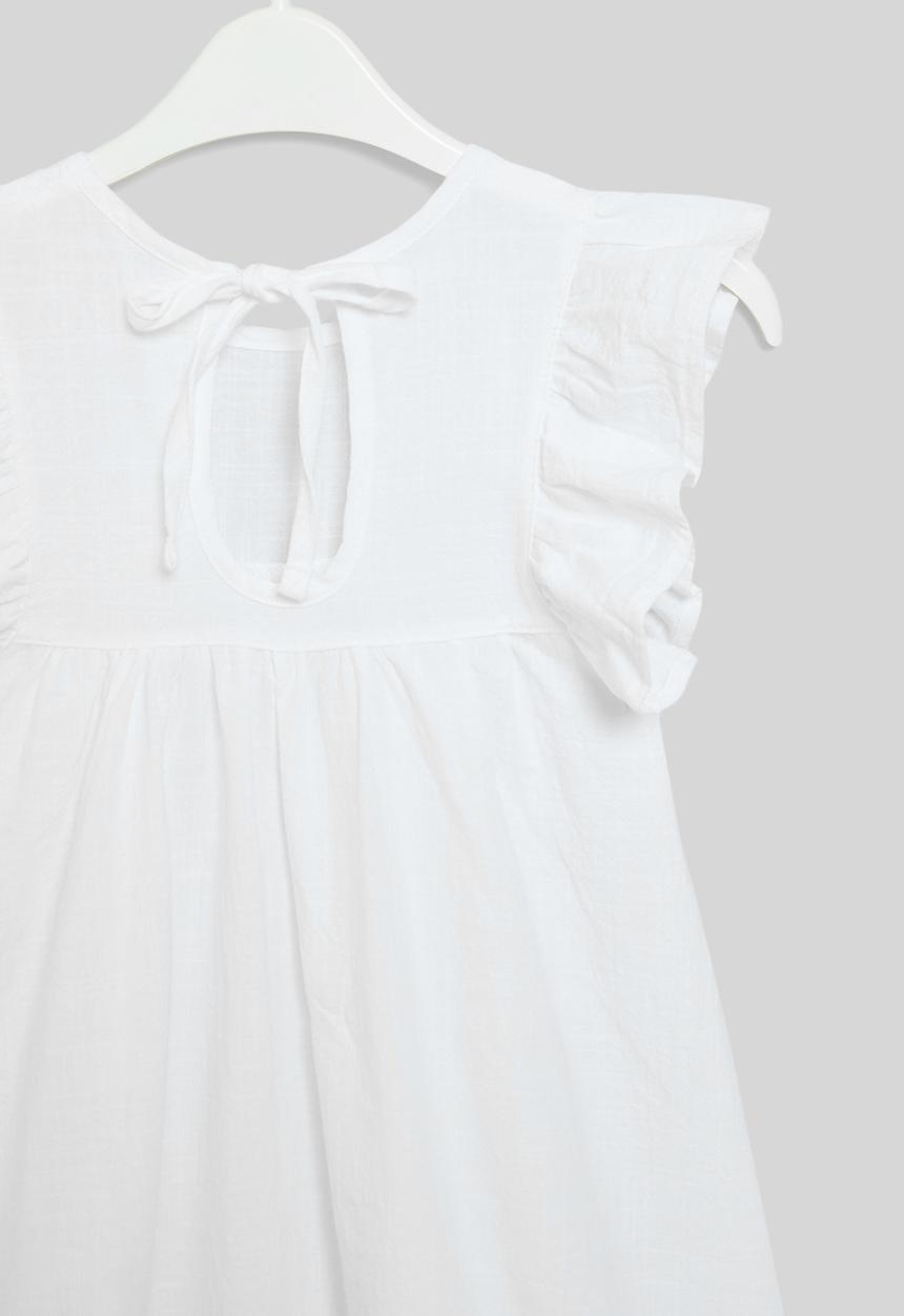 Pop Candy - Frilled sleeve dress - white