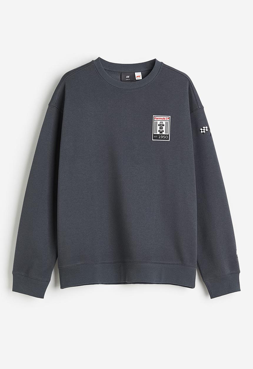 H&M - Loose fit sweatshirt - dark grey formula 1