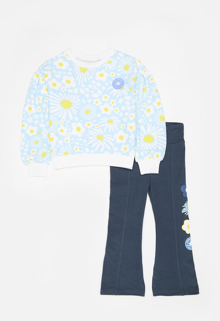 Converse - Cnvg printed crew & legging se - converse navy