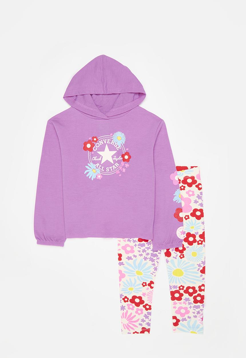 Converse - Cnvg flutter hoodie & legging - egret