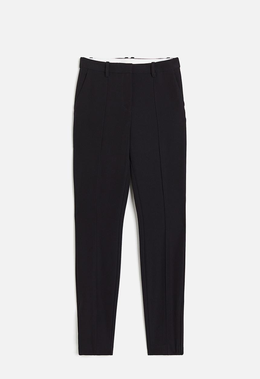 H&M - Slit-hem trousers - black