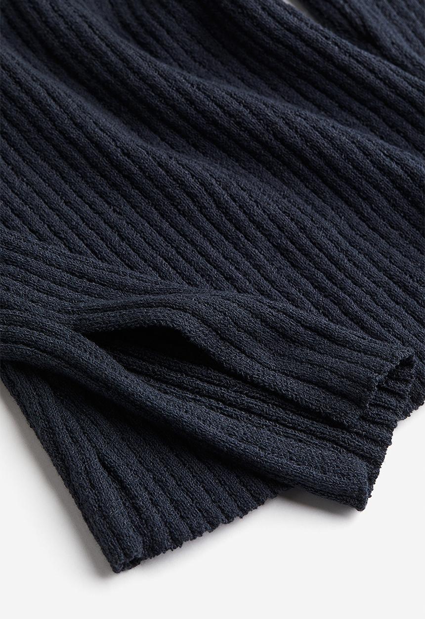 H&M - Rib-knit top - dark grey