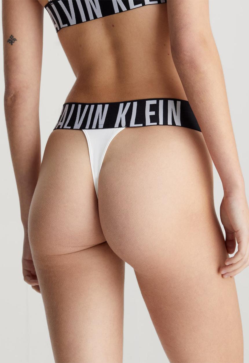 Calvin Klein - High leg thong - white