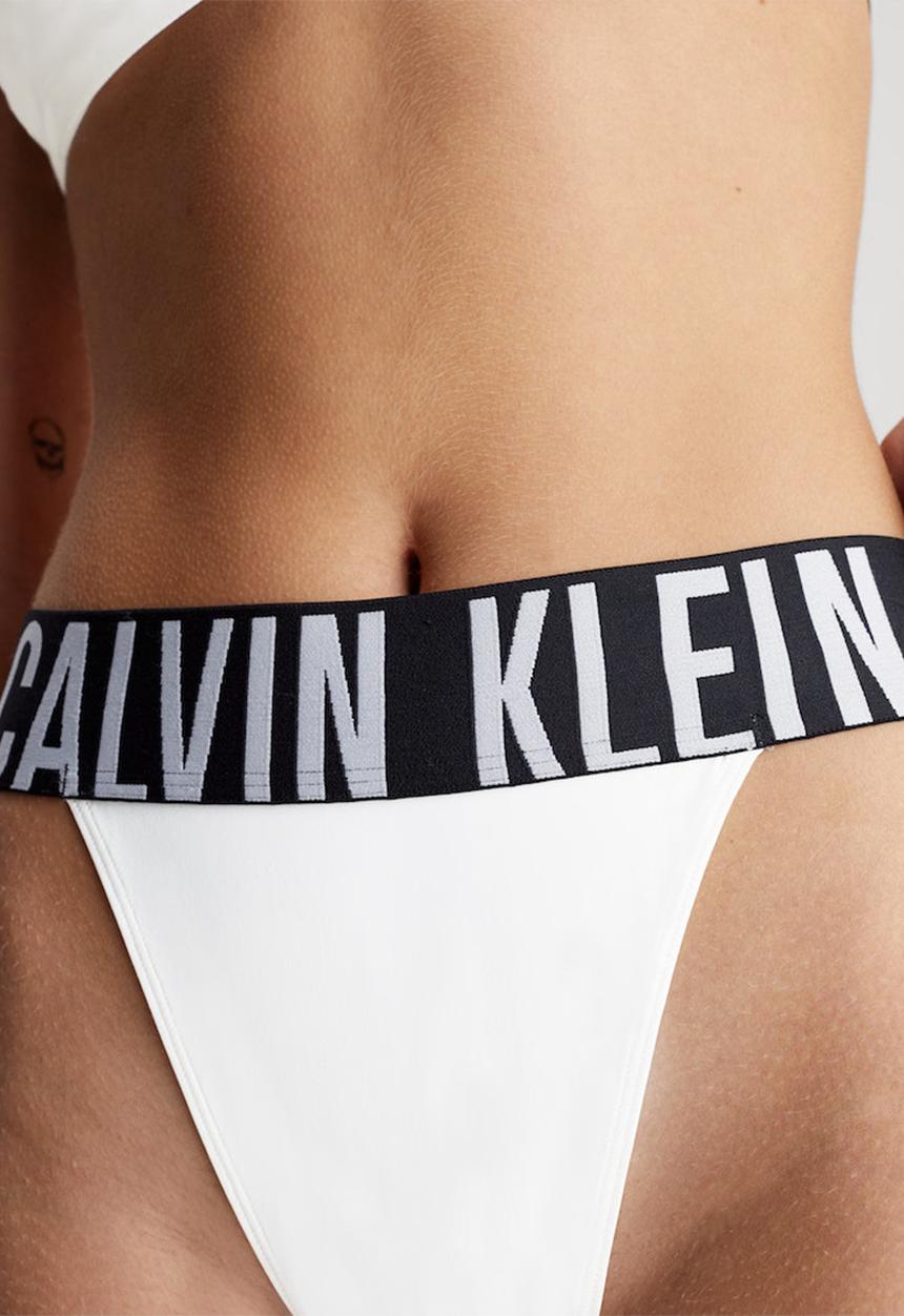 Calvin Klein - High leg thong - white