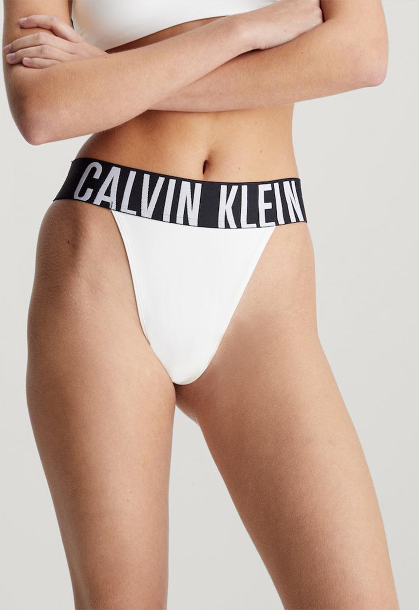Calvin Klein - High leg thong - white