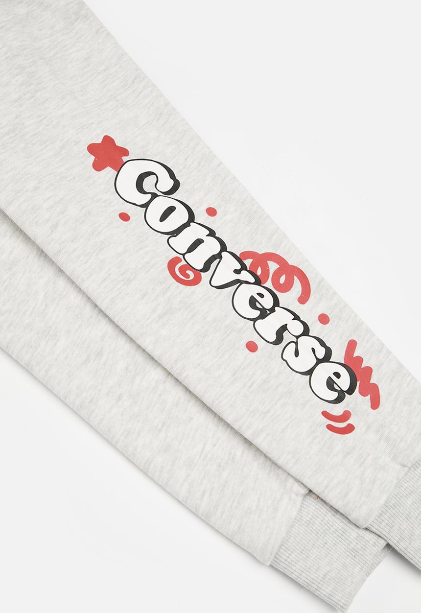 Converse - Cnvb squiggle s/s tee + jogger - grey heather