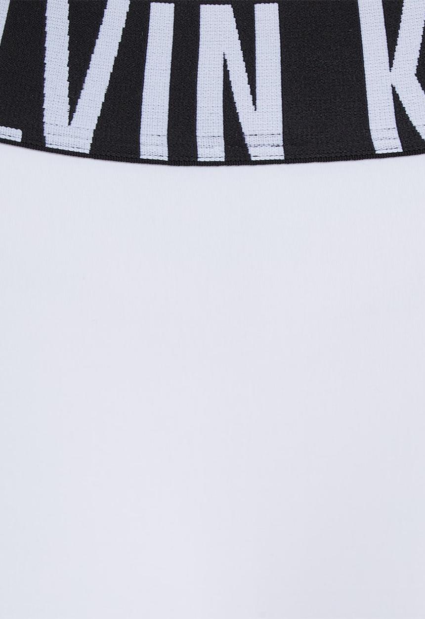 Calvin Klein - High leg tanga logo - white