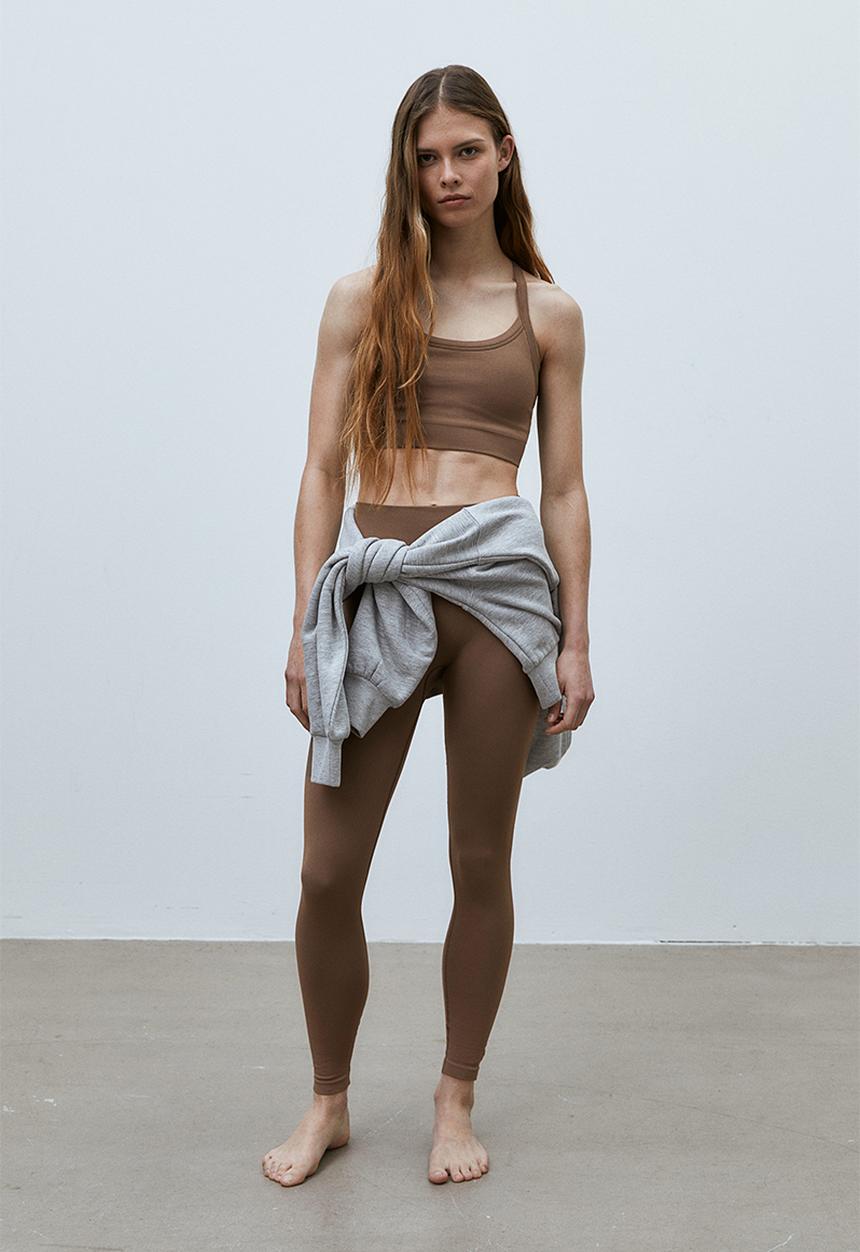 H&M - Drymove™ seamless medium support sports bra - brown