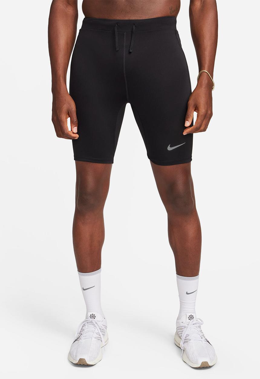 Nike - Dri-FIT Brief-Lined Running 1/2-Length Tights - black/reflective silv