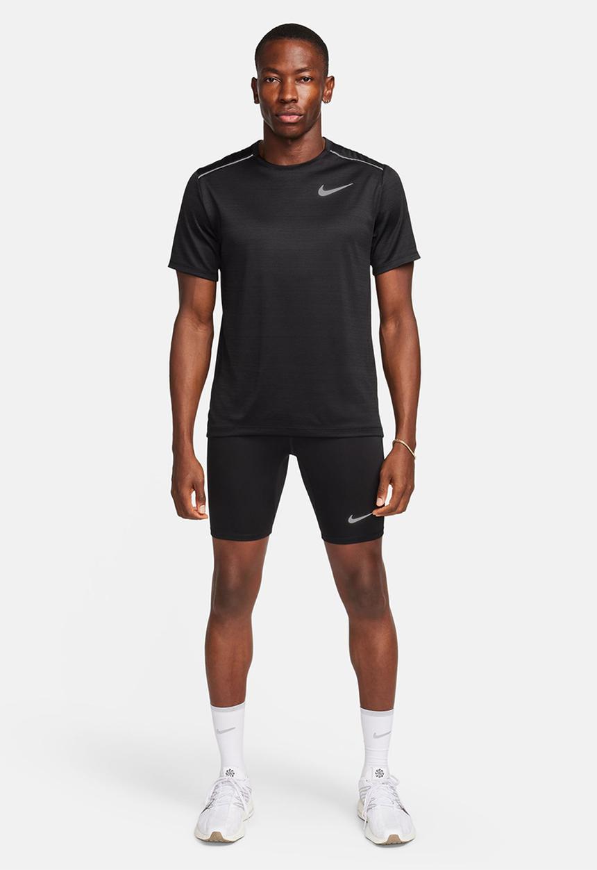 Nike - Dri-FIT Brief-Lined Running 1/2-Length Tights - black/reflective silv