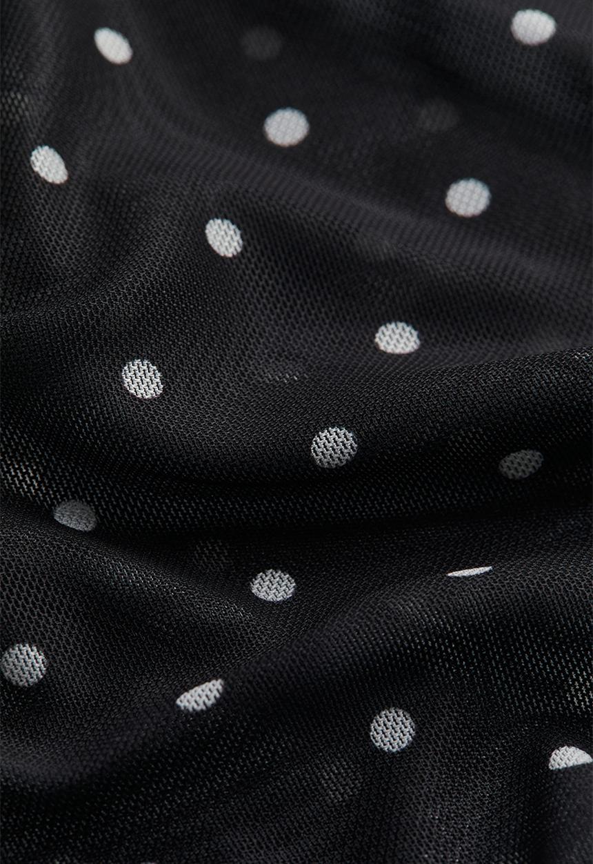 H&M - Boat-neck jersey top - black spotted