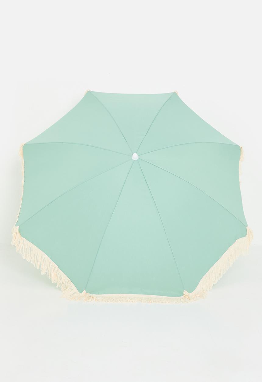 H&S - Tassel trim beach umbrella - green
