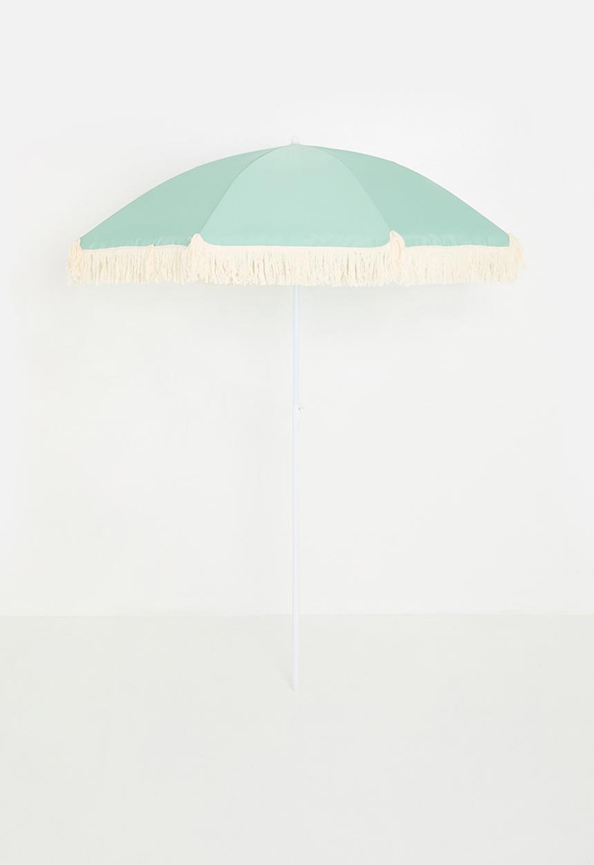 H&S - Tassel trim beach umbrella - green