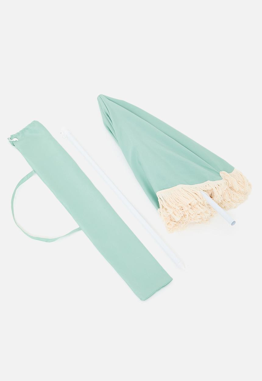 H&S - Tassel trim beach umbrella - green