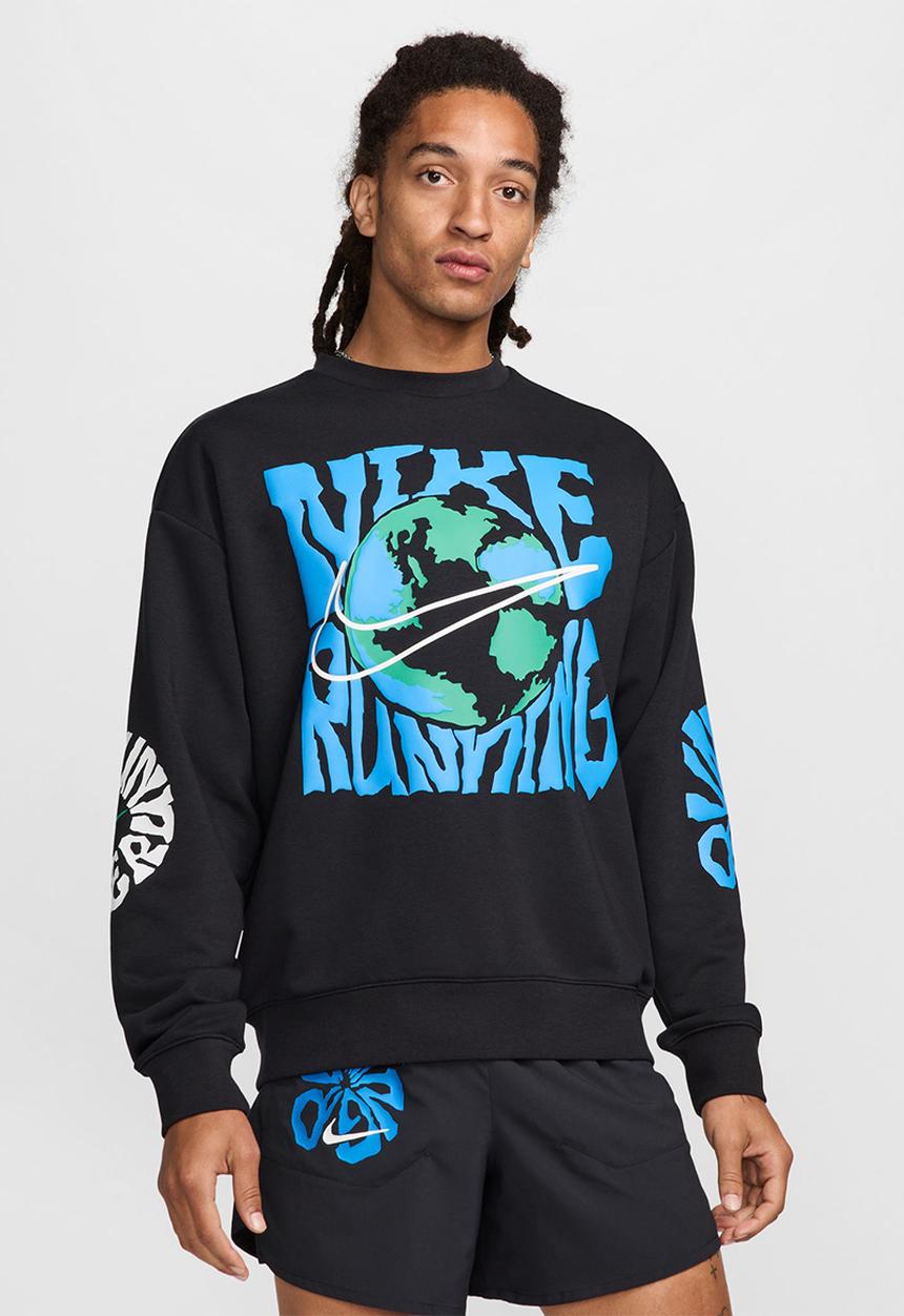 Nike - Dri-FIT Fleece Running Crew  - black/summit white