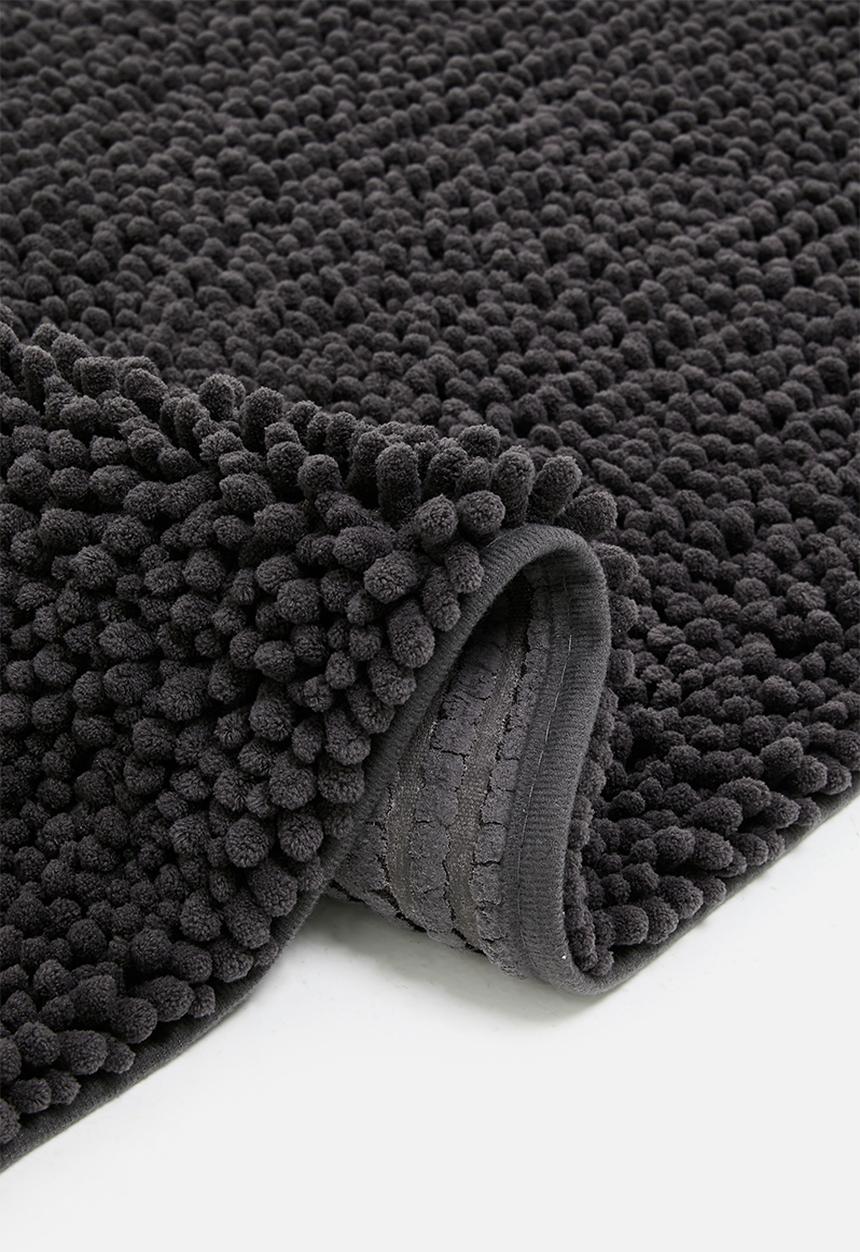 Linen House - Reed Charcoal Bathmat - charcoal