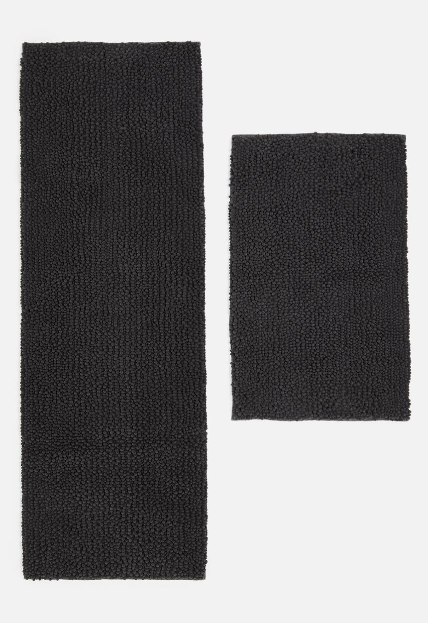 Linen House - Reed Charcoal Bathmat - charcoal