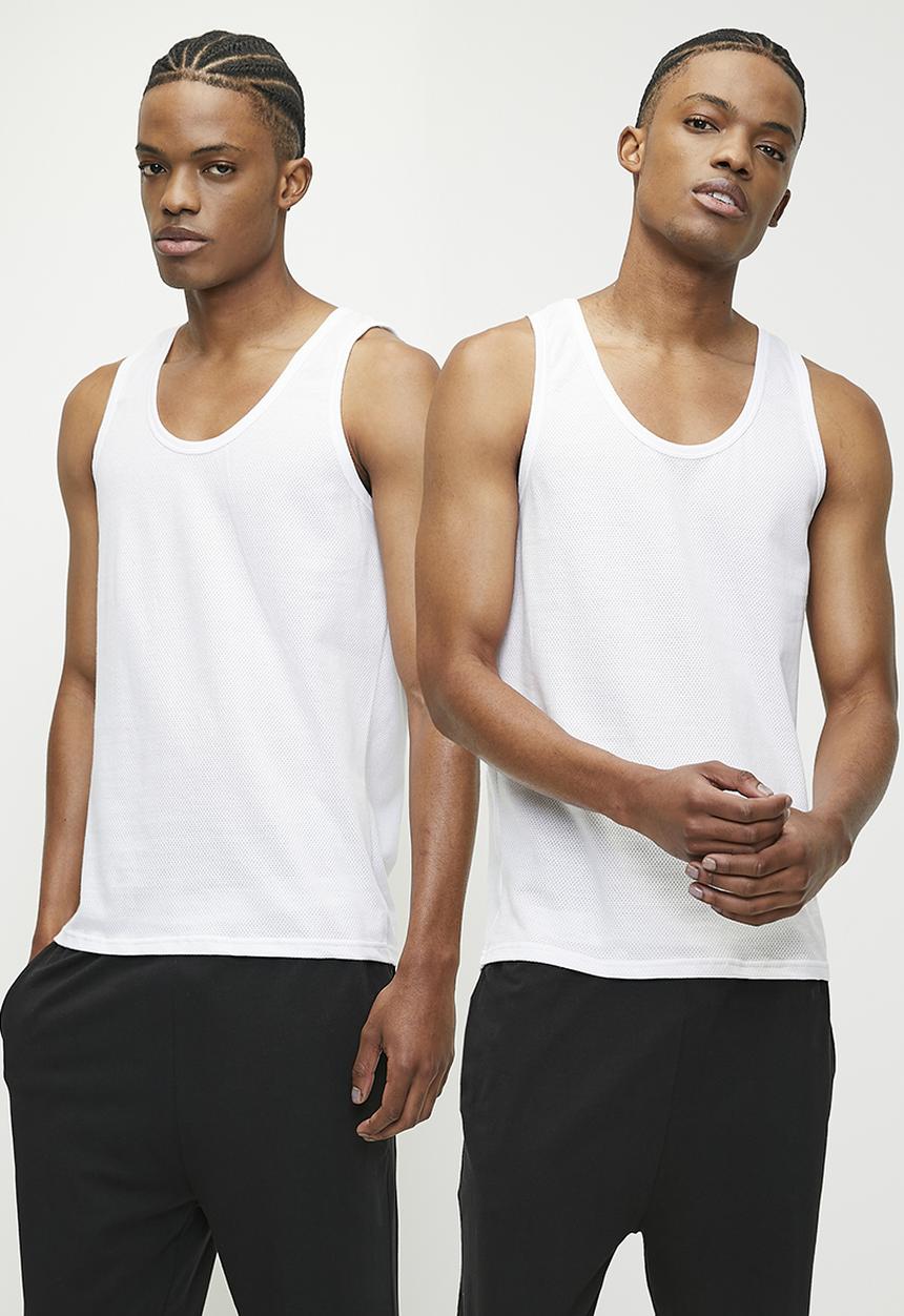 Jockey - 2 Pack eyelet vest - classic white 