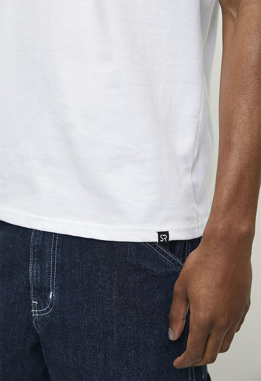 STYLE REPUBLIC - Relaxed Fit Sketch Graphic Tee - White
