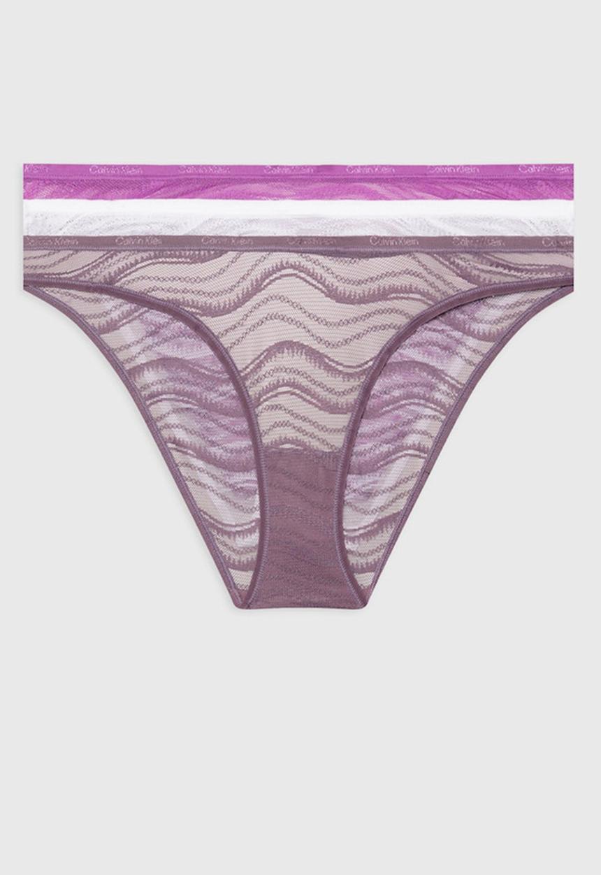 Calvin Klein - Bikini 3 Pack - Dahlia/Vintage Violet/White