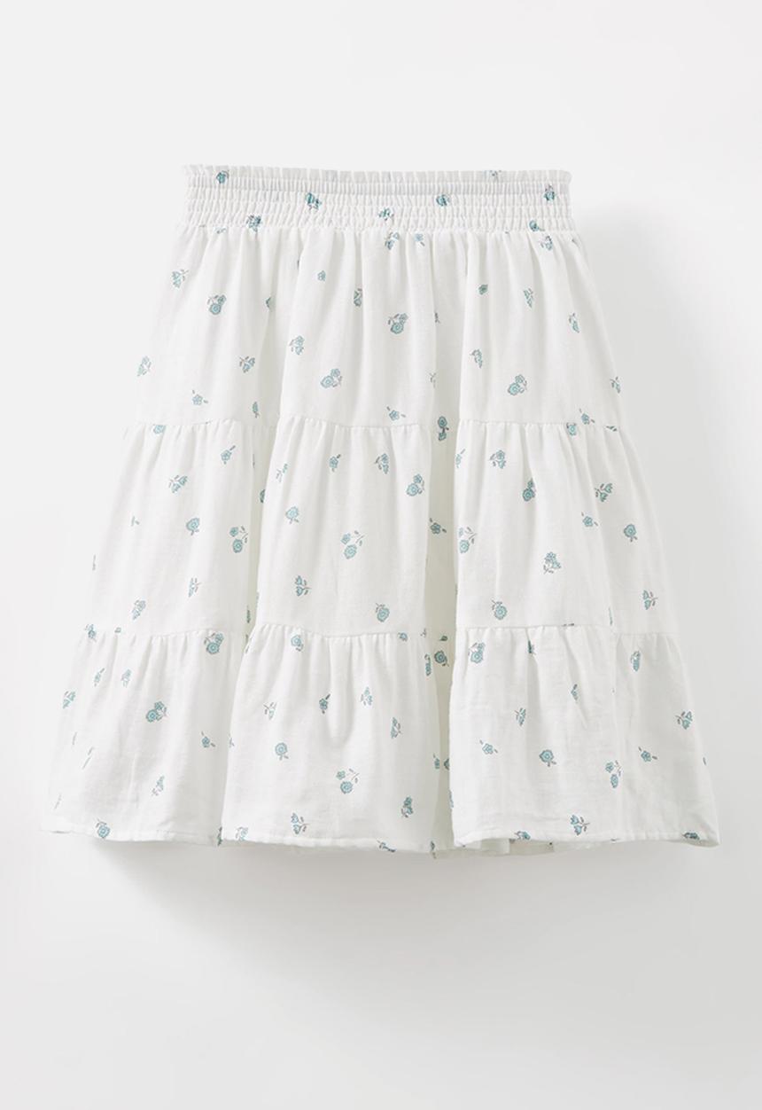 Cotton On - Louise shirred skirt - vanilla/mandy mimi floral