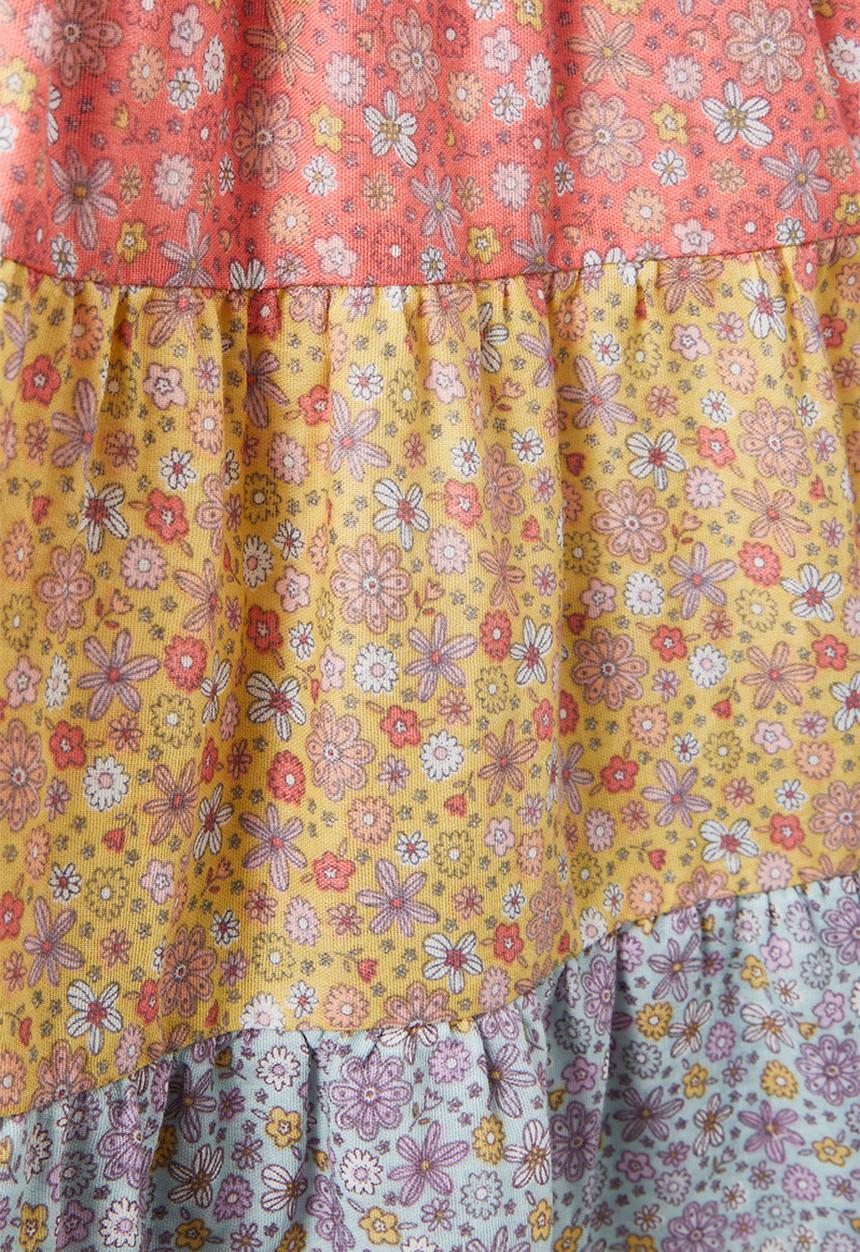 Cotton On - Louise shirred skirt - barber blue/mimi ditsy