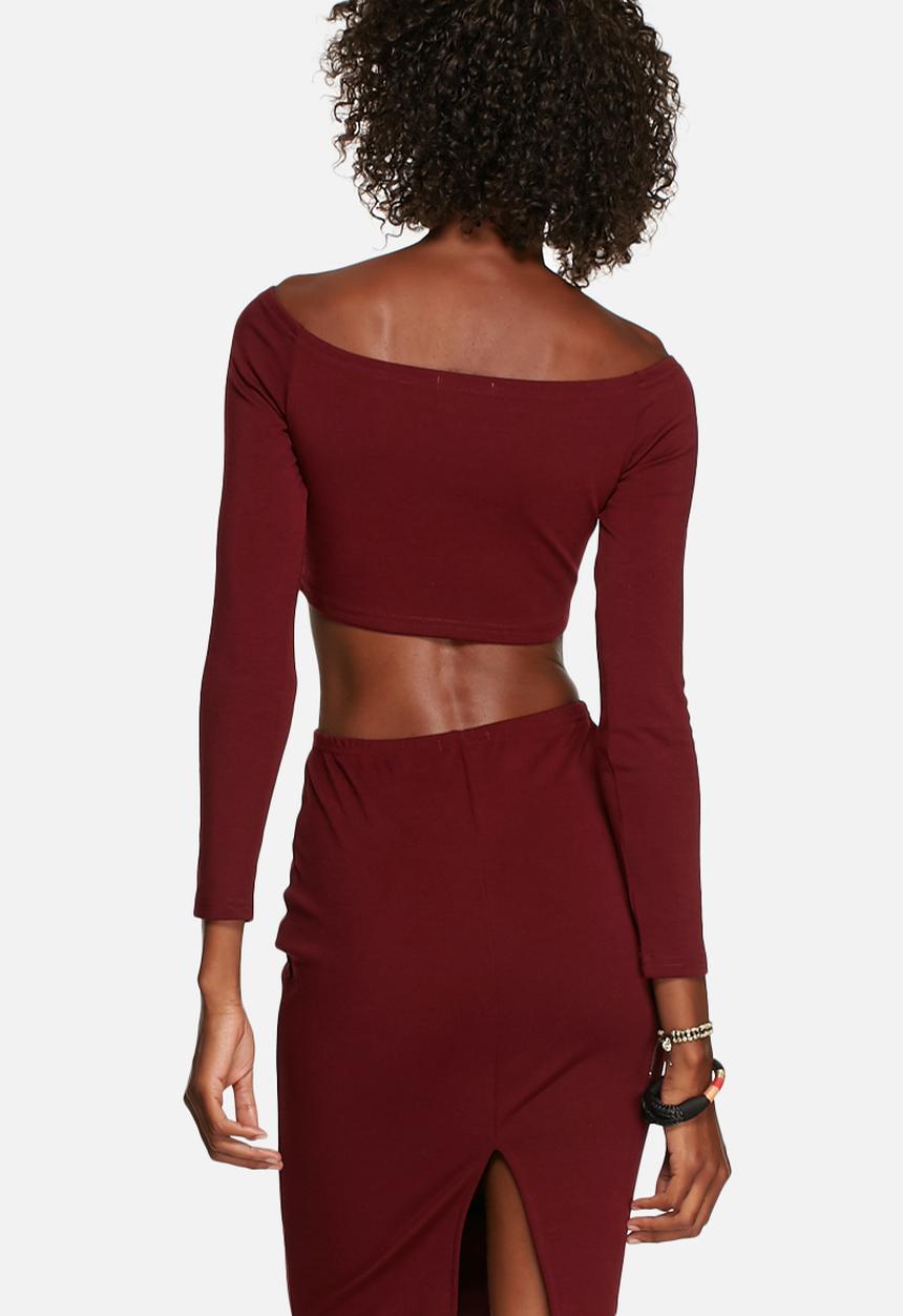 Glamorous - Straight Shoulder Crop Top
