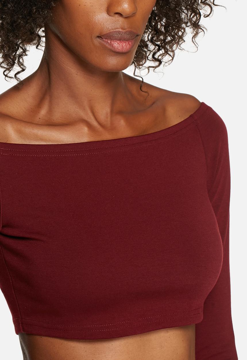 Glamorous - Straight Shoulder Crop Top