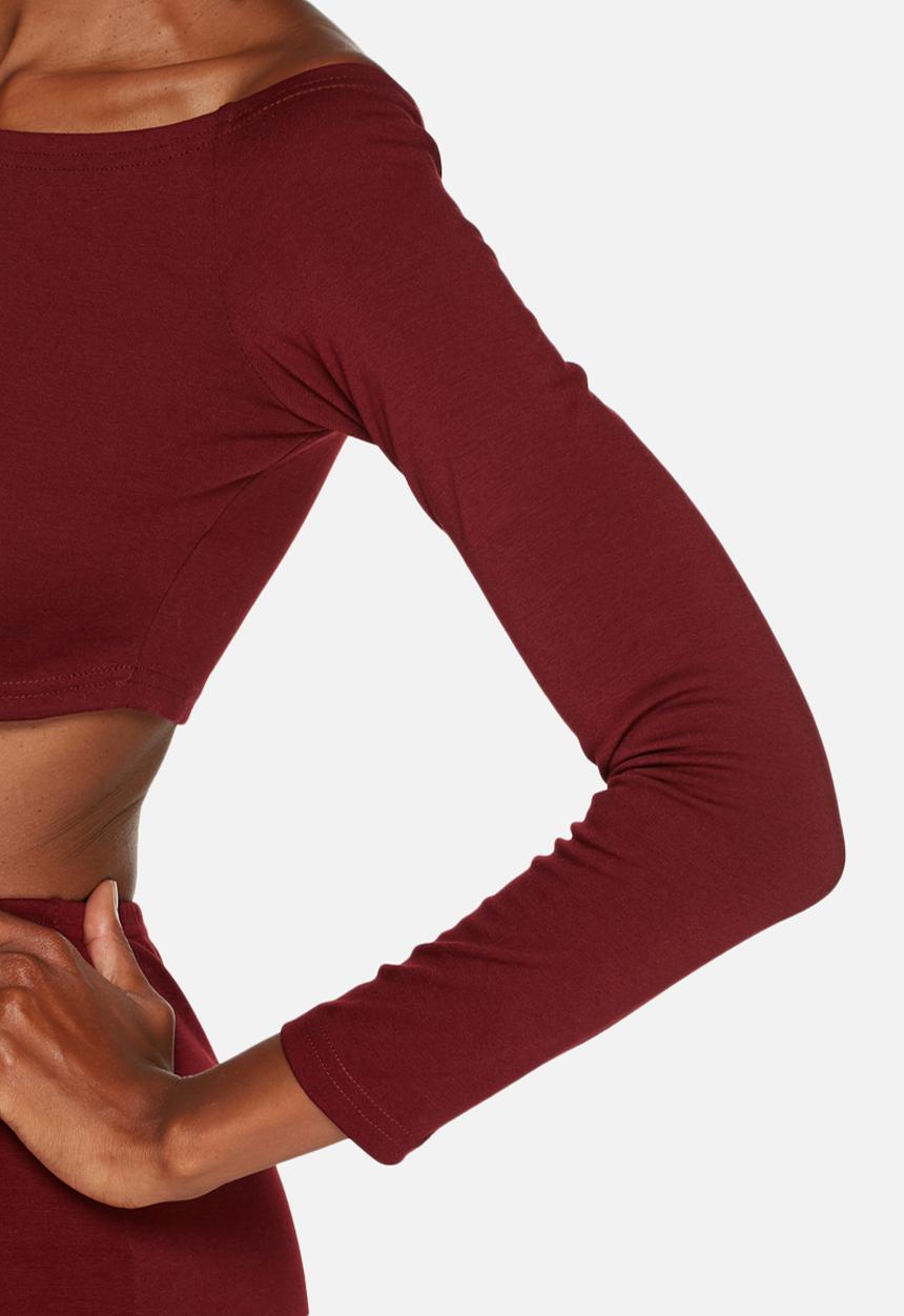 Glamorous - Straight Shoulder Crop Top