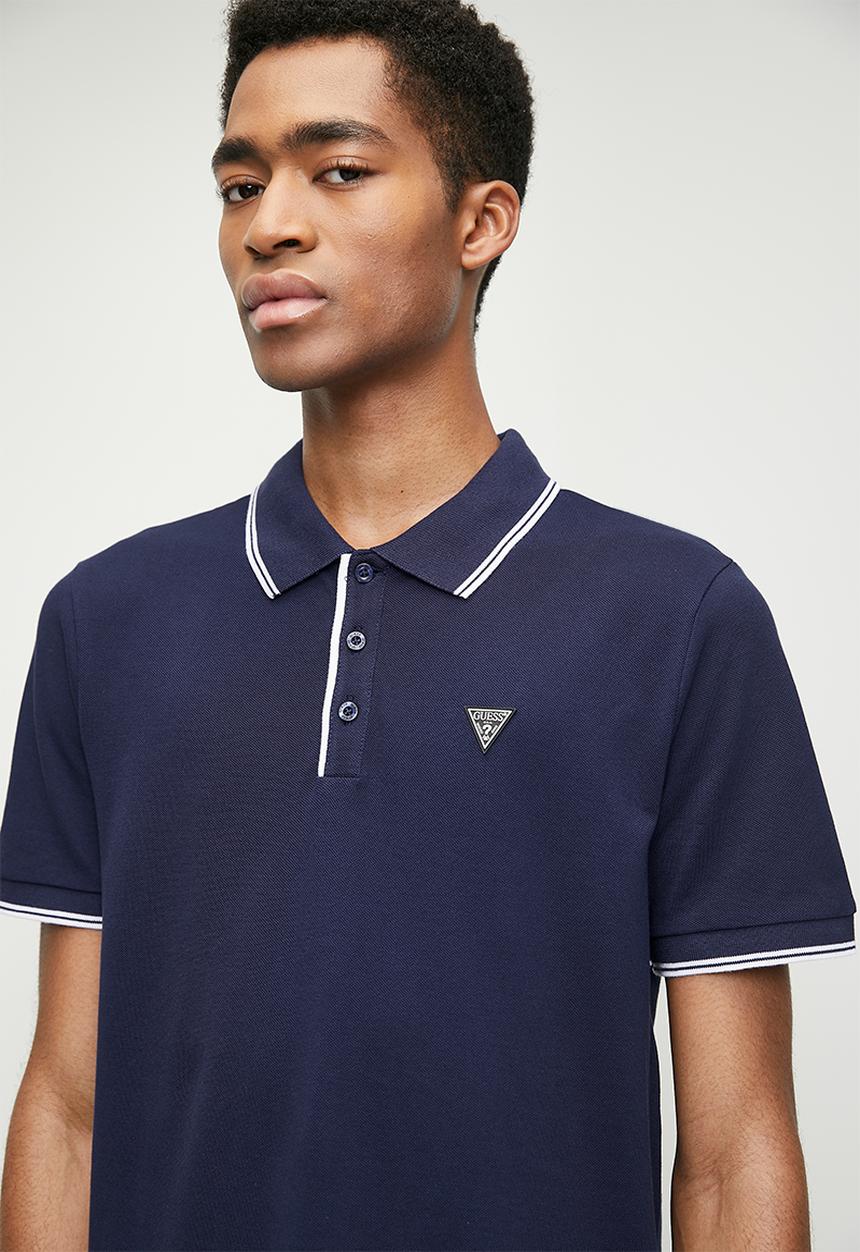 GUESS - Tipped core polo - cave blue