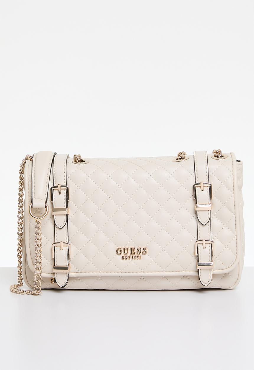 GUESS - Adam convertible crossbody flap bag - beige 