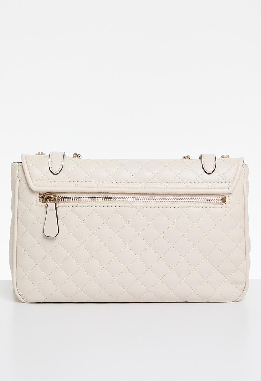 GUESS - Adam convertible crossbody flap bag - beige 